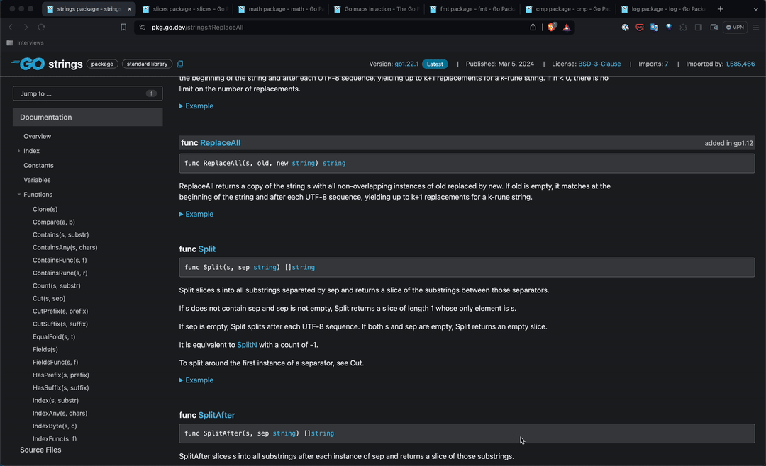 Gif of tab search in Chrome